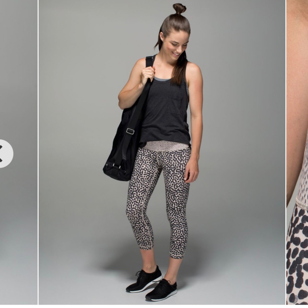 Lululemon Wunder Under Crop II *Full-On Luon (Roll Down) Size 8